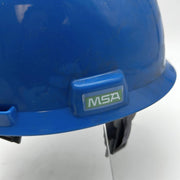 MSA 475359 Hard Hat V Gard Blue Cap Oil Oilfield Refinery Memorabilia Staz-On 8