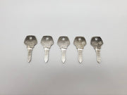 5x Ilco X102 Key Blanks For Some Harley Davidson Motorcycles Nickel Plated NOS 3