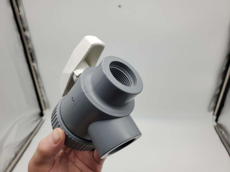 Hayward TW20100T 1" True Union 3-Way Ball Valve CPVC 2