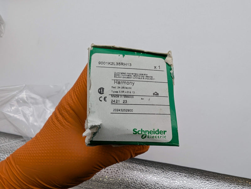 Schneider Electric 9001K2L35RH13 Momentary Pushbutton Switch Red Illuminated