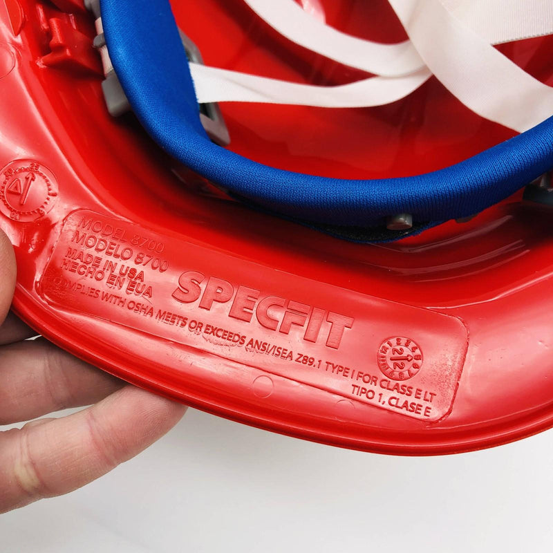 Specfit 8700 Hard Hat Cap Red Ratchet Suspension 6-1/2-8in Type 1 Class E LT 2pk 9