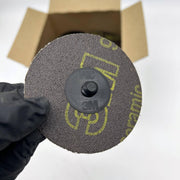 3M Roloc 11108 Disc 3in TR 963G 24 Grit Very Course Quick Change Ceramic 50pk 4