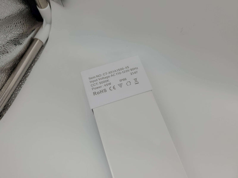 Airand LED Ceiling Light Fixture 5ft Plug In Linkable 45W 5000K On / Off Switch 5