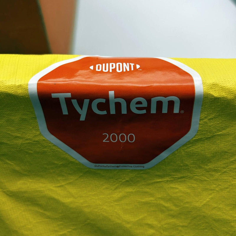 DuPont Tychem 2000 Hazmat Coverall 5XL Hooded Chemical QC122SYL5X001200 12pk 3