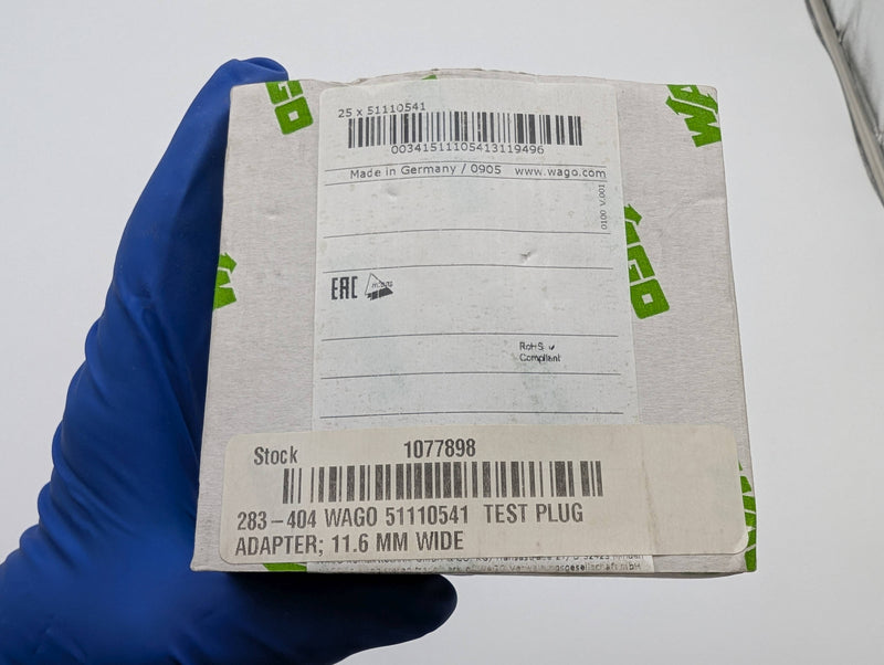 Wago 283-404 Test Plug Adapter for DIN Rail Terminal Blocks Pack of 25 5