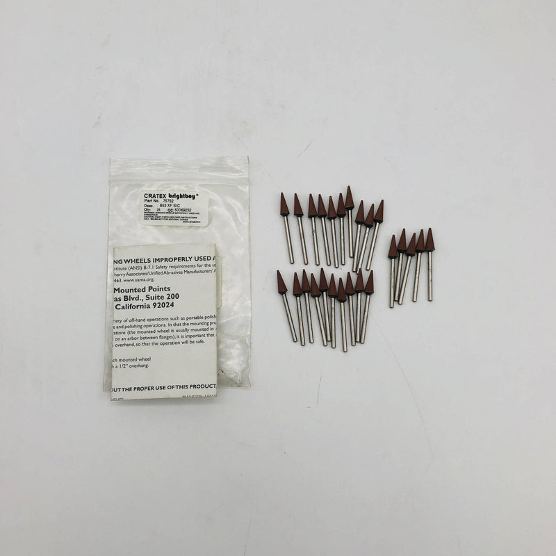 Cratex Brightboy 75752 Mounted Rubber Cushion Wheel Point B53 XF SIC Pack of 25 11
