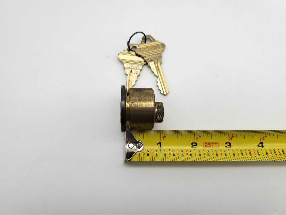 Schlage Mortise Lock Cylinder 1" Length Antique Brass 20-061 C Keyway NOS 7