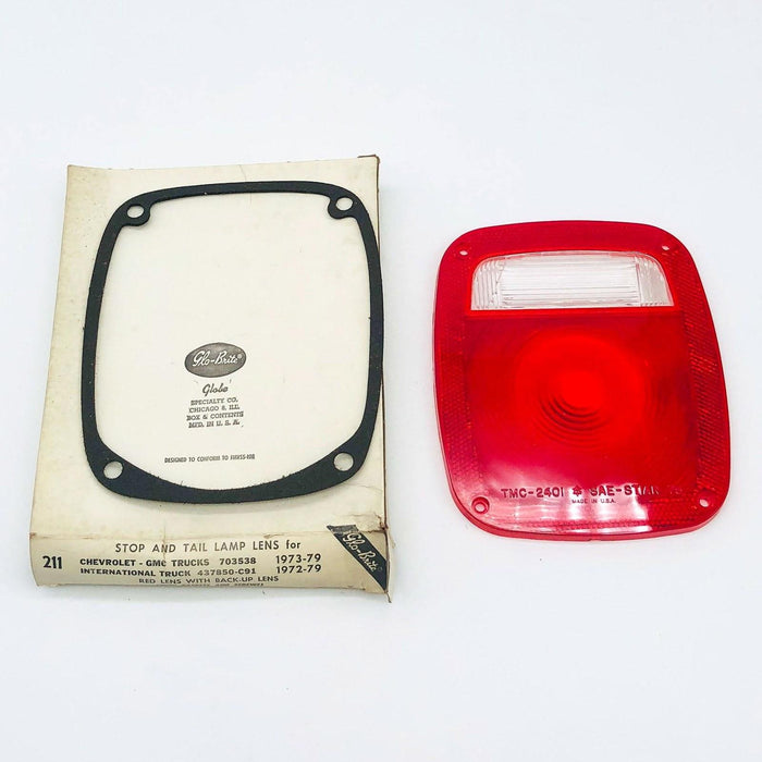 Jeep 8129642 Stop Tail Lamp Lens w/ Crack No Screws Glo Brite Chevy GMC 703538 1