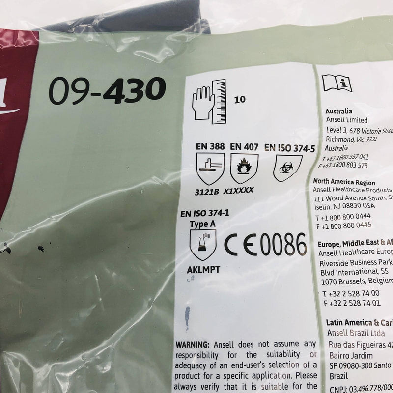 Ansell AlphaTec 09-430 Chemical Resistant Glove 10/XL Neoprene 31" Lng-Cuff 1pr 2