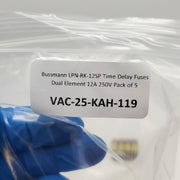 Bussmann LPN-RK-12SP Time Delay Fuses Dual Element 12A 250V Pack of 5 6
