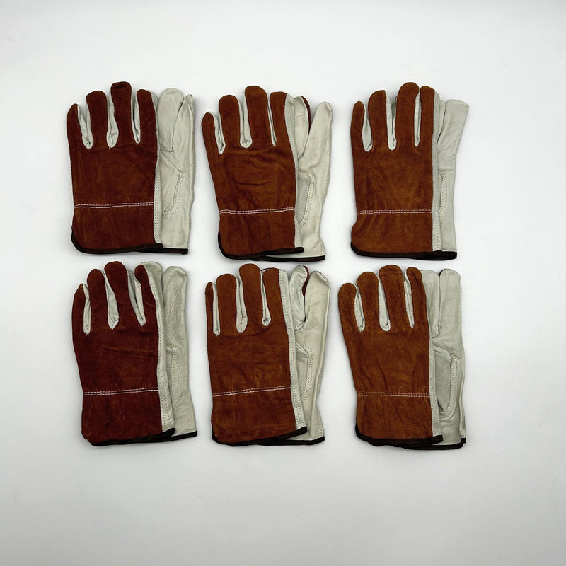 Cordova 8232 Leather Drivers Gloves Large Split Cowhide Keystone Thumb 6 Pairs 9