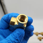 Parker VS2225P-4 Fittings 1/4" Street Tee FNPT x MNPT x FNPT Brass Pack of 5 3