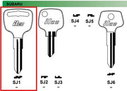 5x Ilco SJ1 Key Blanks Fits Some Subaru Vehicles Nickel Plated 2