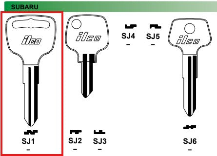5x Ilco SJ1 Key Blanks Fits Some Subaru Vehicles Nickel Plated 2