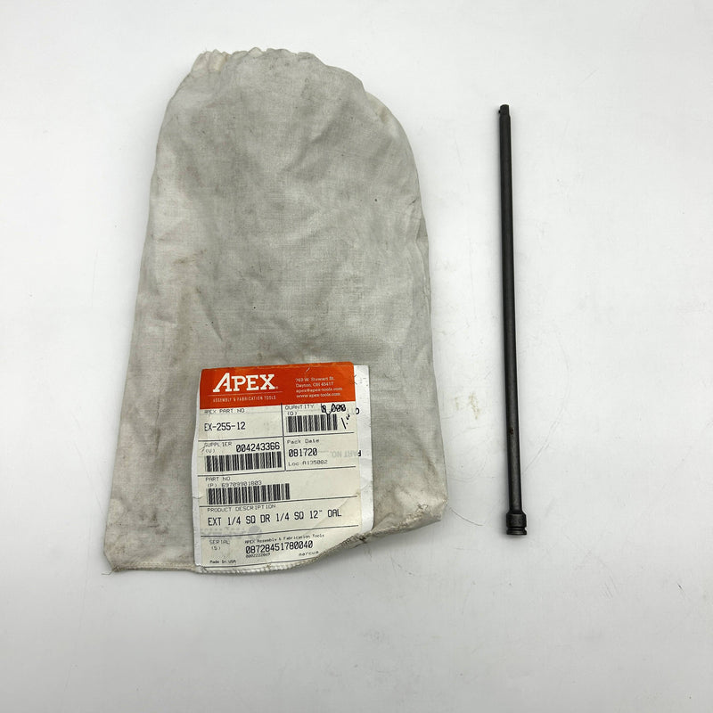 Apex EX-255-12 Square Drive Extension 1/4 Sq Dr 1/4 sq 12" OAL 1ct