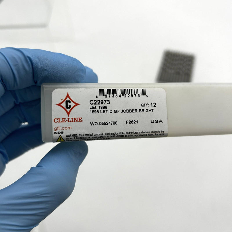 12pk Cle-Line C22973 Jobber Drill Bit 1898 LET-D HSS Bright 2 Flutes 5XD Radial 2