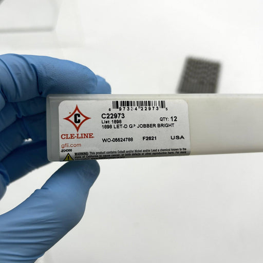 12pk Cle-Line C22973 Jobber Drill Bit 1898 LET-D HSS Bright 2 Flutes 5XD Radial 2