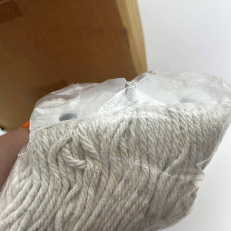 Cotton Lie Flat Mop Head 1/4" Threaded Bolt 16oz Versapro 4408-11969 12pk/Case 4