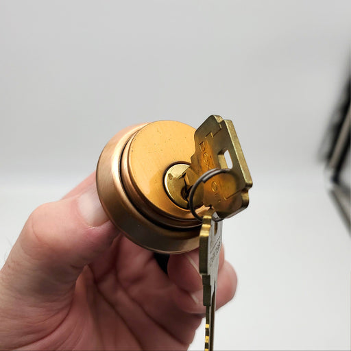 Dexter Mortise Lock Cylinder 1" Length Satin Bronze 9090 5 Pin 2 Keys 1