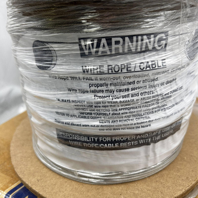 Lexco 1167SSAC-K Aircraft Wire Rope Cable 1/16 7x7 Stainless Steel 5000 Ft Reel