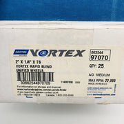 Norton 97070 Disc QC 2in x 1/4in x TS Vortex Rapid Blend A/O Medium Unified 25pk 2