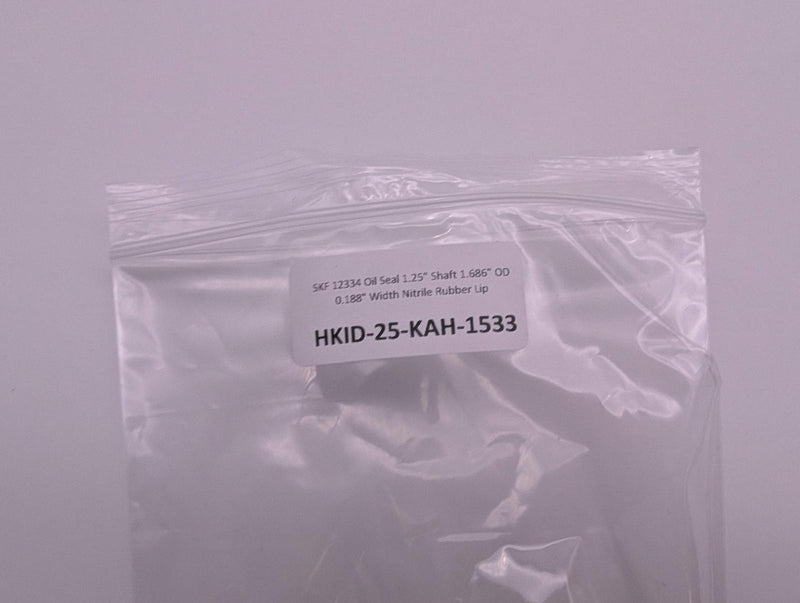 SKF 12334 Oil Seal 1.25" Shaft 1.686" OD 0.188" Width Nitrile Rubber Lip 4