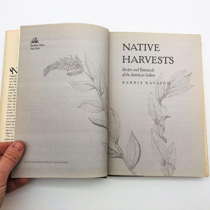 Native Harvests Hardcover Barrie Kavasch 1979 1st Ed/1st Print Botanical Recipes 7