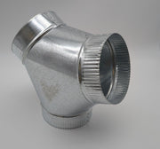 Fantech 6" Y Adapter Duct 6" x 6" x 6" Galvanized Sheet Metal FY 6 1