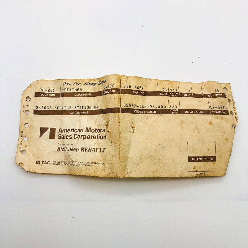 AMC Jeep 3187257 Retainer for Canceling Cam Pin OEM NOS 81-86 CJ 5-8 Scrambler 2