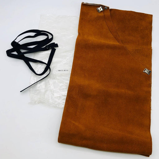 Chicago 548-CL Bib Apron 24in W x 48in H Split Leather Pocket Straps Rust Color 1