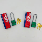 2x Master A1107GRNKD Padlock Green Anodized Aluminum 3in Shkle Keyed Differently 1