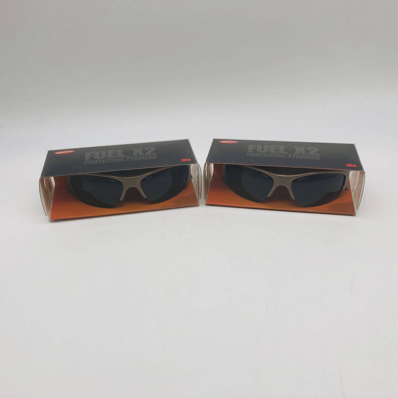3M 11636-00000-10 Fuel X2 Safety Glasses Dk Copper Frame Brown Anti-Fog Lens 2pk 8