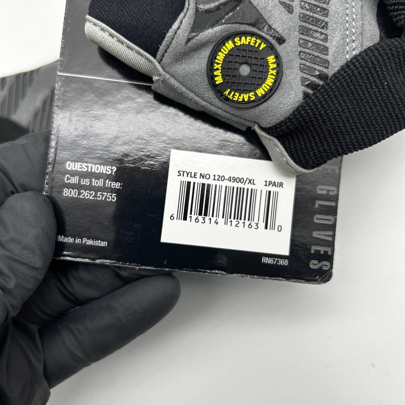 PIP 120-4900 Glove XL Max Safety Brickyard Synthetic Leather Palm w/ TPR 3 Pairs