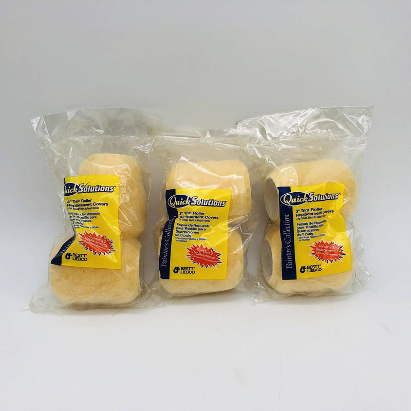 6pk Biestt Liebco 690188230 Paint Roller Cover 3in Nap Semi Smooth Woven Trim 7