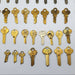 Keys for Crafting 50 Gold Tone Keys Eagle Sargent Corbin Jewelry & Art Rusty 6