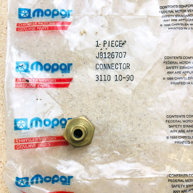 Mopar J8126707 Connector Transmission Cooler Line Gr 6.631 OEM NOS 74-76 Open 10