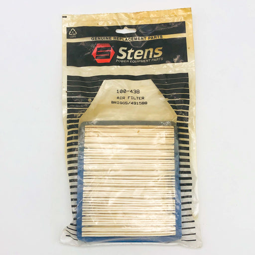 Stens 100-438 Air Filter NOS For Briggs and Stratton 491588 Sealed 1