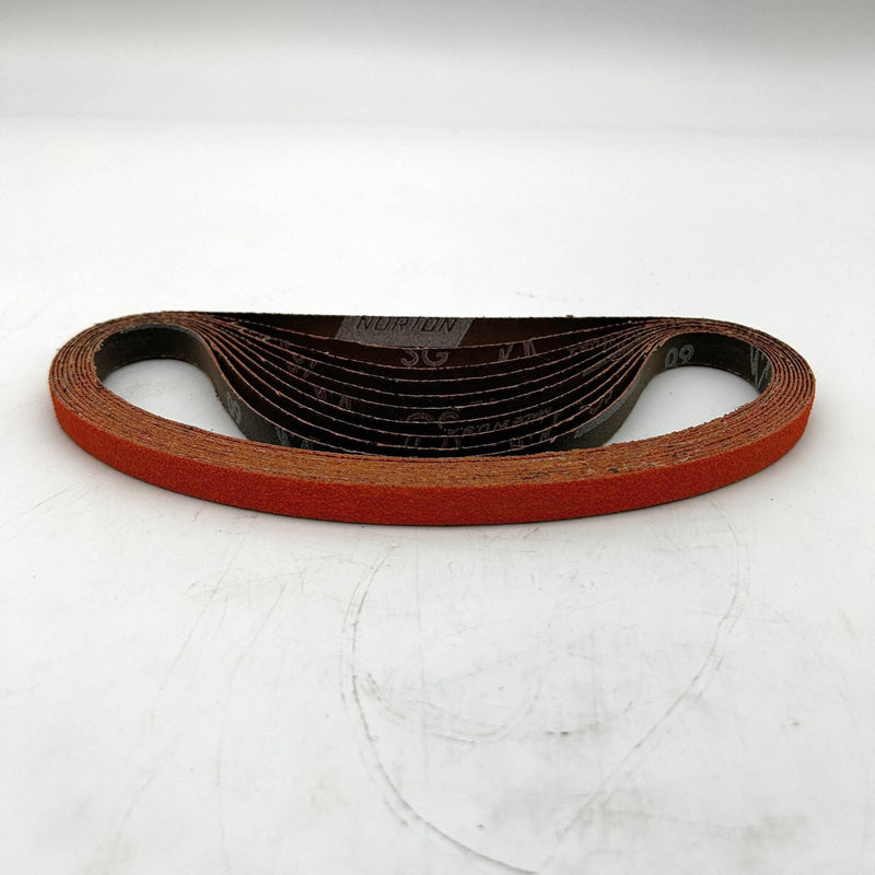 Dynabrade 79148 Sanding Belt 1/2" x 24" Medium 60 Grit Norton SG Ceramic 10pk 10