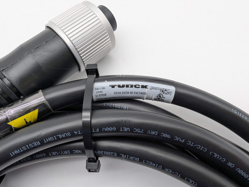Turck GSDA GKDA 40-5M/S4000 Powerfast Cable 4 Pin Male to Female 5 Meter 35 AMP