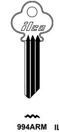 5x Ilco 994ARM Key Blanks Yale Compatible Nickel Plated 2