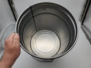 5 Gallon Black Steel Pail Open Head w/ Handle 13-1/2" Tall 11-1/2" Diameter 2