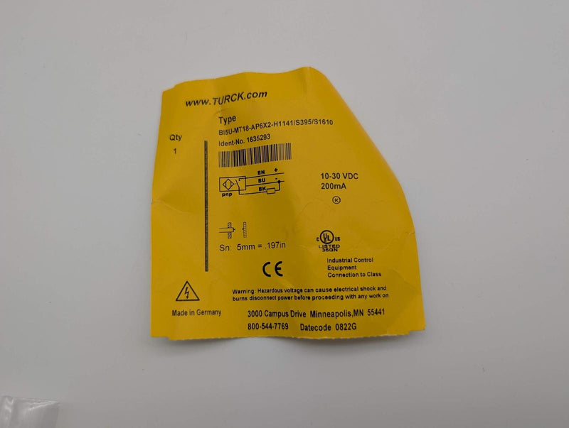 Turck BI5U-MT18-AP6X2-H1141/S395/S1610 Inductive Proximity Sensor M18 UPROX 4