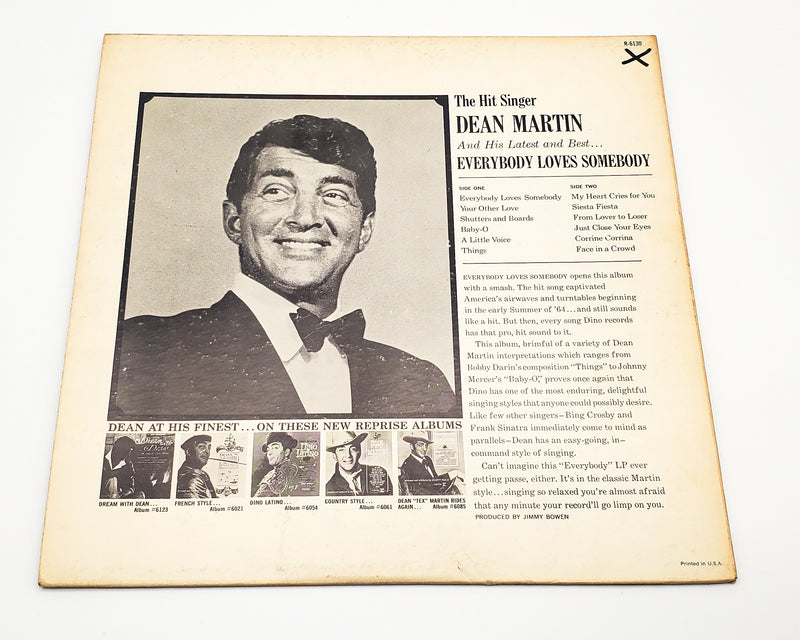 Dean Martin Everybody Loves Somebody 33 RPM LP Record Reprise Records 1964 2