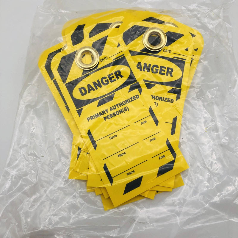 Accuform CU29745 Danger Lockout Tag Yellow Black Primary Authorized Person 25pk 2