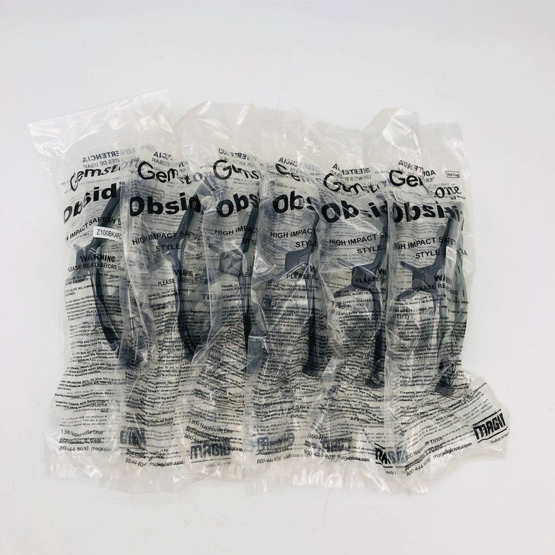 Magid Gemstone Z100 Safety Glasses Obsidian Clear Anti Fog Z100BKAFC Lot of 6 6