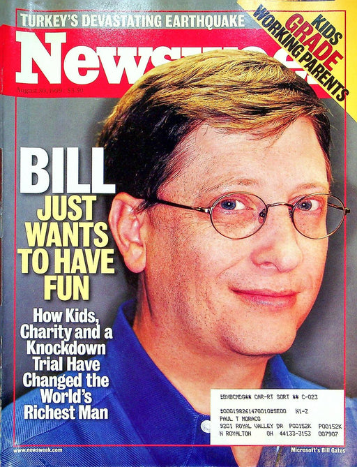 Newsweek Magazine August 30 1999 Bill Gates Microsoft Anti Trust Trial Aftermath 1