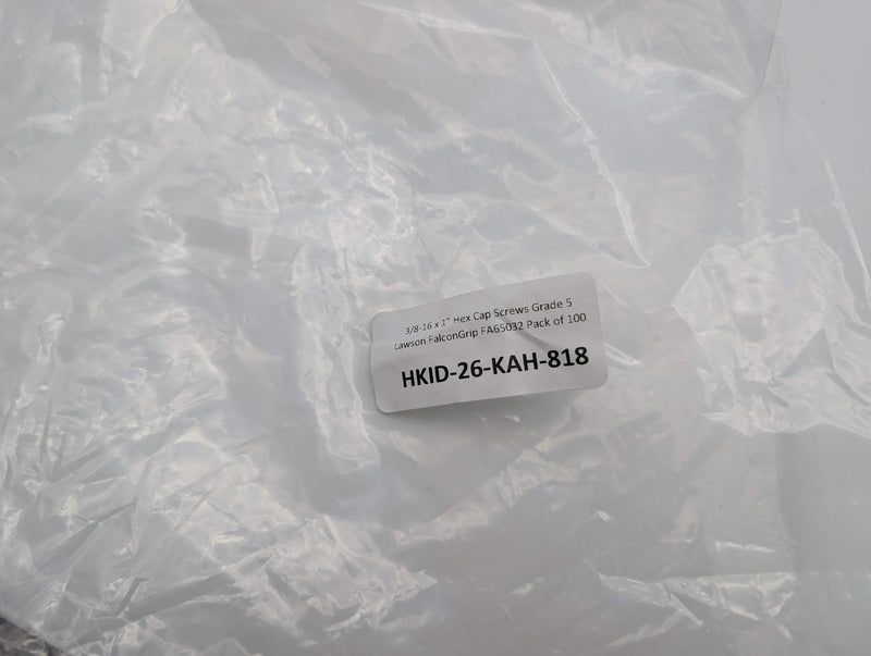 3/8-16 x 1" Hex Cap Screws Grade 5 Lawson FalconGrip FA65032 Pack of 100