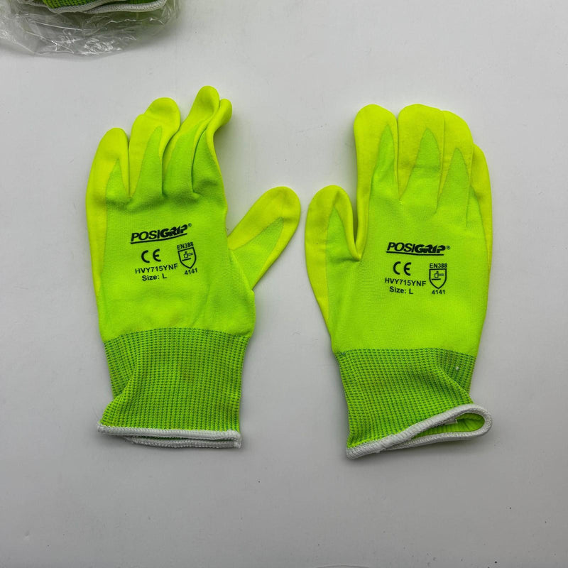 PIP PosiGrip HVY715YNF Cut Resistant Gloves Large Hi-Vis 15 Gauge Yellow 12 Pair 4
