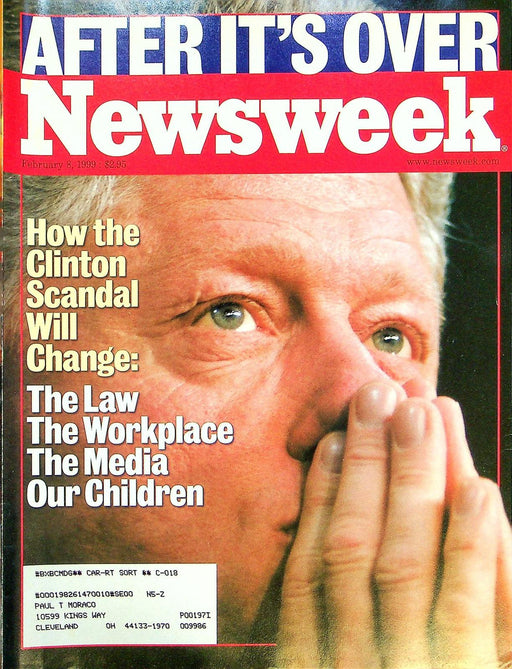 Newsweek Magazine February 8 1999 Bill Clinton Impeachment Trial Monica Lewinsky 1