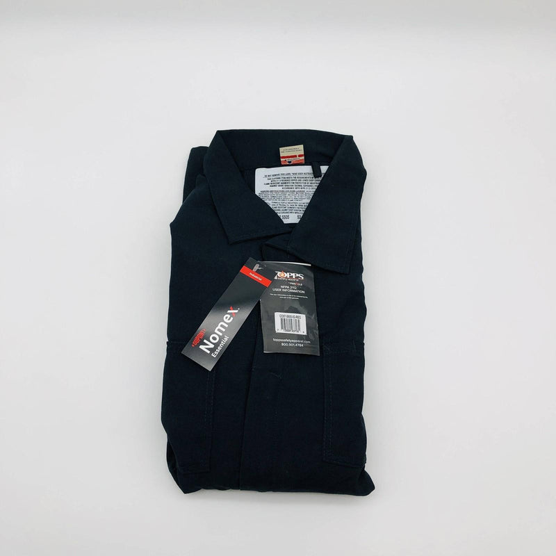 Topps CO07-5505 Flame Resistant Coveralls 52R Nomex 4.5oz Unlined Navy Blue NWT 7